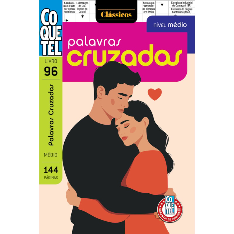 LIVRO COQUETEL PALAVRAS CRUZADAS MÉDIO 96