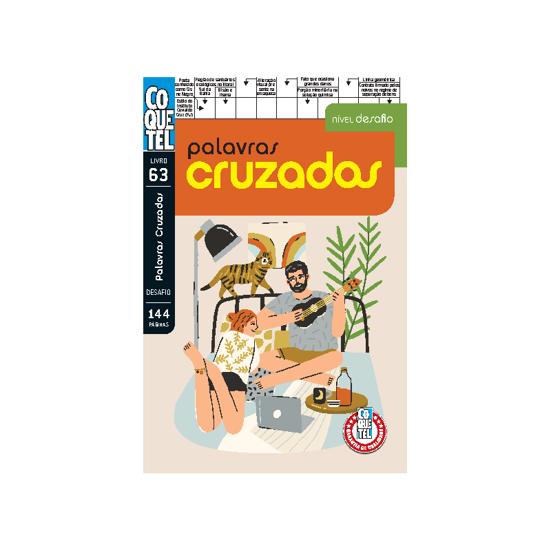 LIVRO COQUETEL PALAVRAS CRUZADAS NÍVEL DESAFIO ED 63