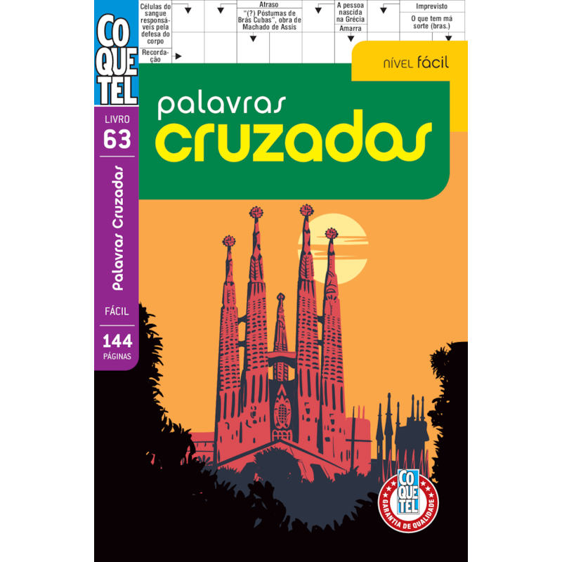 LIVRO COQUETEL PALAVRAS CRUZADAS NÍVEL FÁCIL ED 63