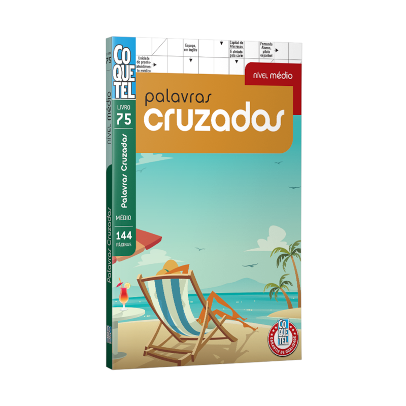 LIVRO COQUETEL PALAVRAS CRUZADAS NÍVEL MÉDIO ED 75