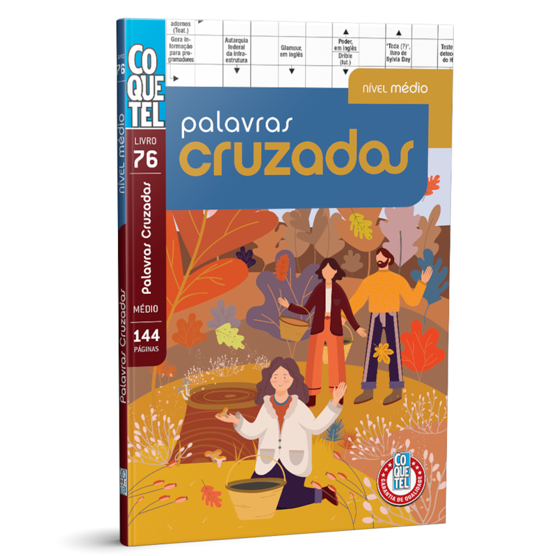 LIVRO COQUETEL PALAVRAS CRUZADAS NÍVEL MÉDIO ED 76