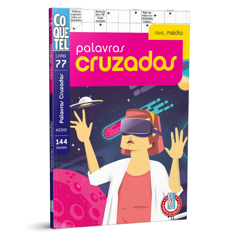 LIVRO COQUETEL PALAVRAS CRUZADAS NÍVEL MÉDIO ED 77