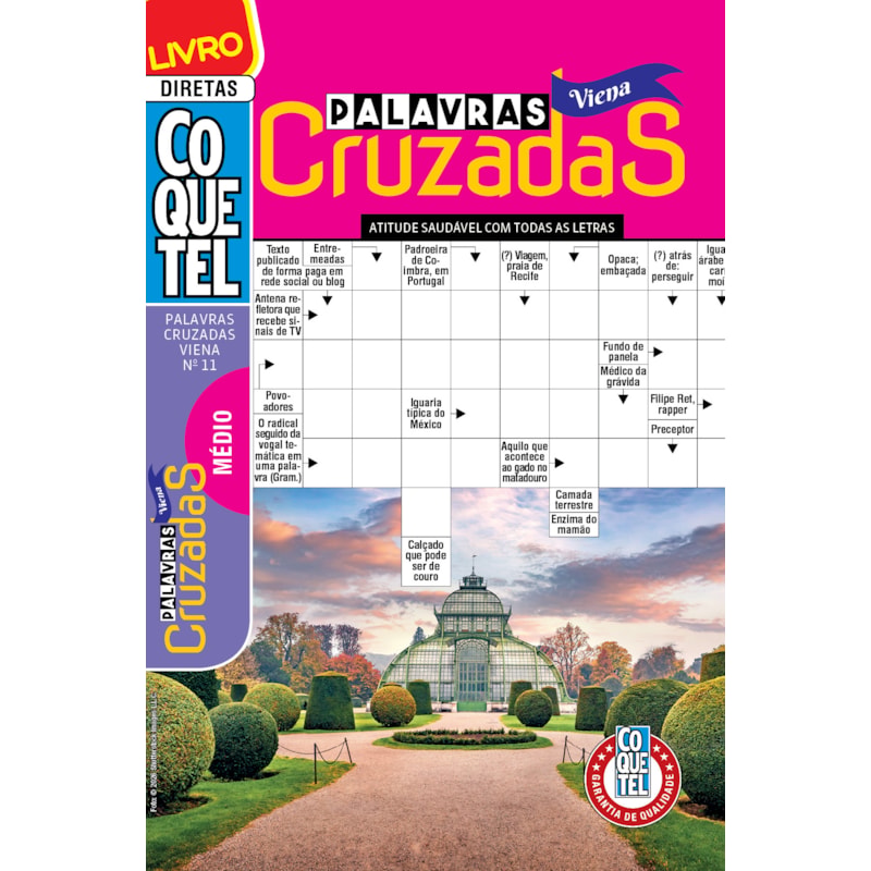 LIVRO COQUETEL PALAVRAS CRUZADAS VIENA 11: NÍVEL MÉDIO