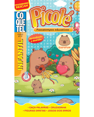 LIVRO COQUETEL PICOLÉ 31: PASSATEMPOS EDUCATIVOS