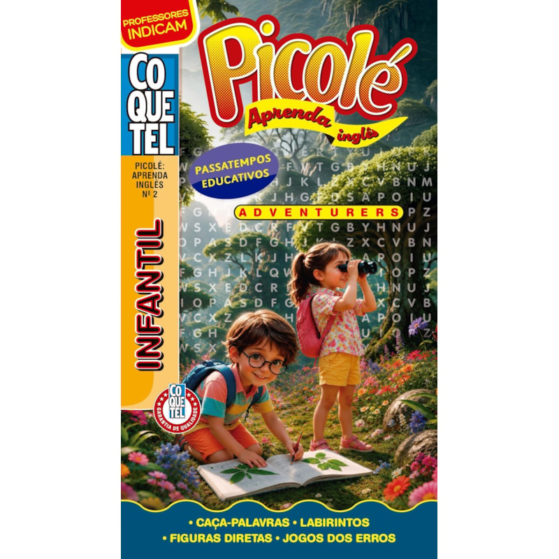 LIVRO COQUETEL PICOLÉ APRENDA INGLÊS 2: PASSATEMPOS EDUCATIVOS