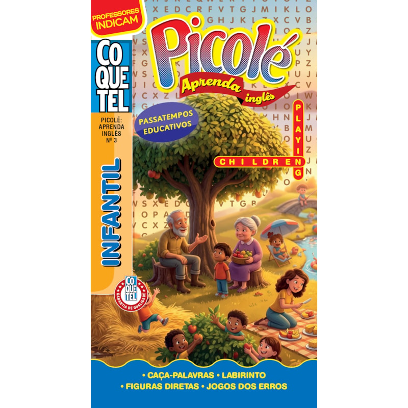 LIVRO COQUETEL PICOLÉ APRENDA INGLÊS 3: PASSATEMPOS EDUCATIVOS
