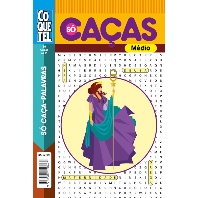 LIVRO COQUETEL SÓ CAÇA-PALAVRAS 31: NÍVEL MÉDIO