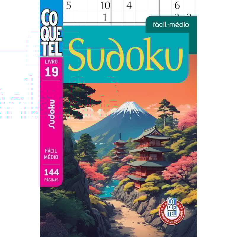 LIVRO COQUETEL SUDOKU 19: NÍVEIS FÁCIL E MÉDIO