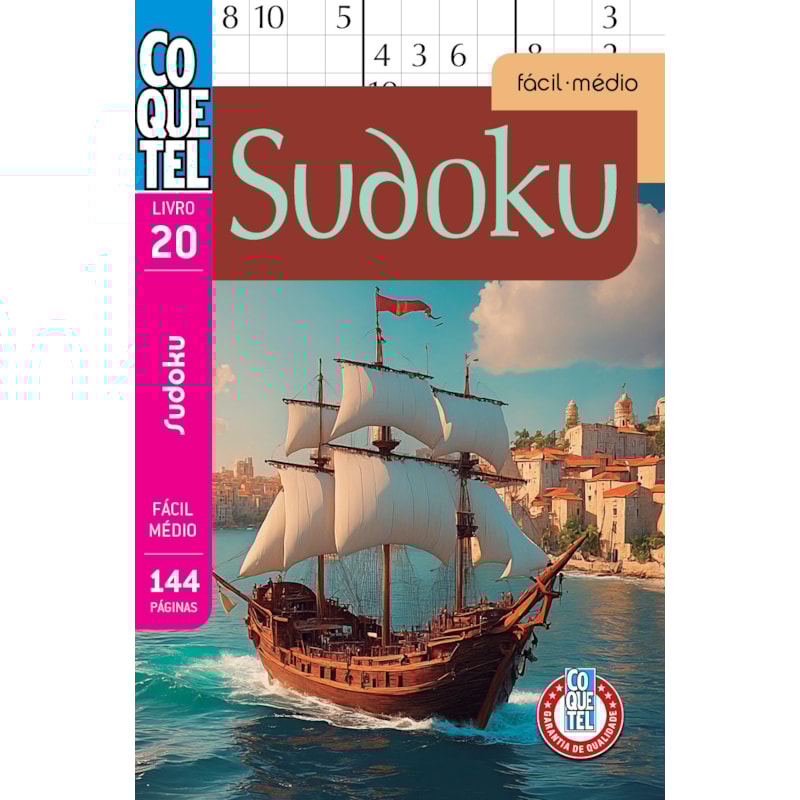 LIVRO COQUETEL SUDOKU 20: NÍVEIS FÁCIL E MÉDIO