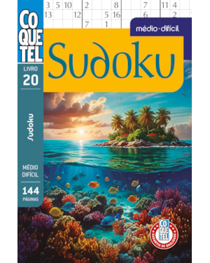 Livro coquetel sudoku 20: níveis médio e difícil