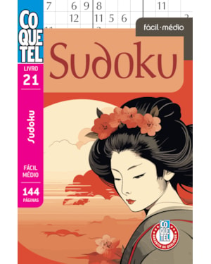 Livro coquetel sudoku 21: níveis fácil e médio