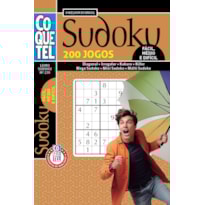 LIVRO COQUETEL SUDOKU 230 | 200 JOGOS: NÍVEIS FÁCIL, MÉDIO E DIFÍCIL