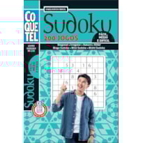 LIVRO COQUETEL SUDOKU 233 | 200 JOGOS: NÍVEIS FÁCIL, MÉDIO E DIFÍCIL