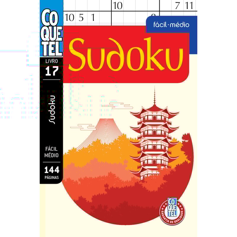 LIVRO COQUETEL SUDOKU FÁCIL/MÉDIO 17