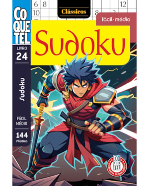 LIVRO COQUETEL SUDOKU FÁCIL-MÉDIO 24: NÍVEIS FÁCIL E MÉDIO