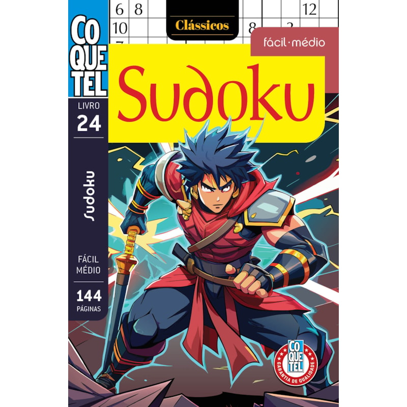 LIVRO COQUETEL SUDOKU FÁCIL-MÉDIO 24: NÍVEIS FÁCIL E MÉDIO