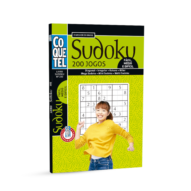 LIVRO COQUETEL SUDOKU FC/MD/DF ED 193