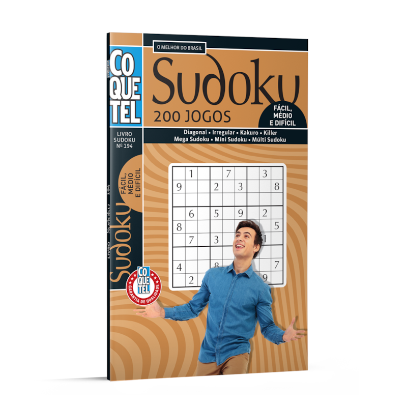 LIVRO COQUETEL SUDOKU FC/MD/DF ED 194