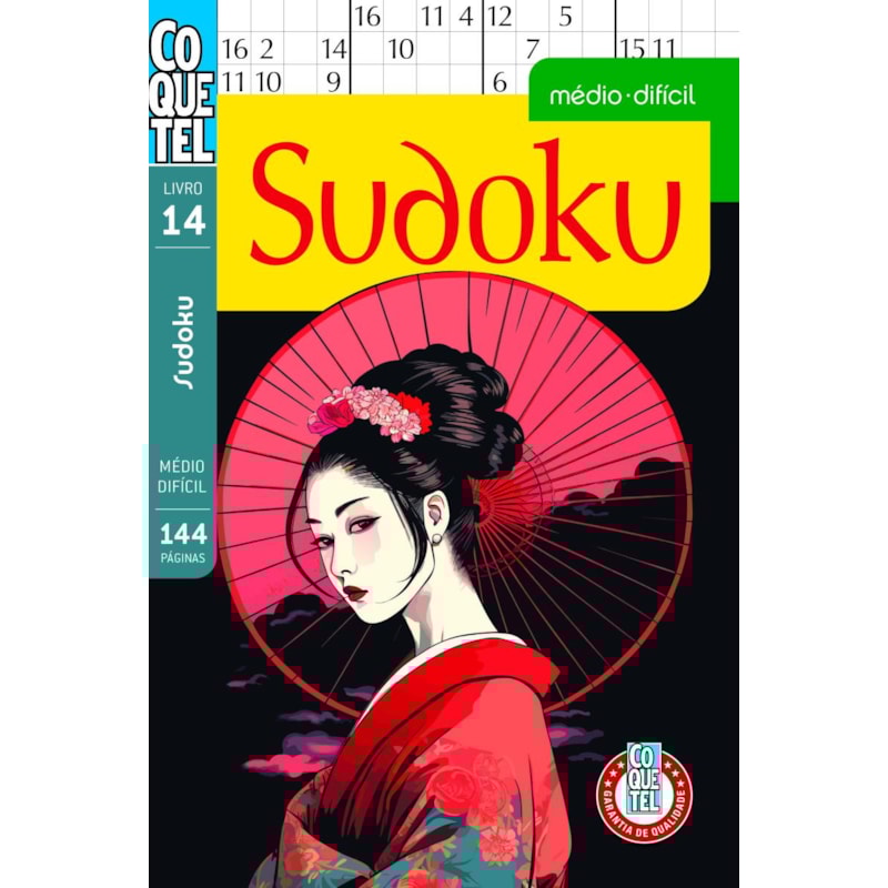 LIVRO COQUETEL SUDOKU MÉDIO/DIFÍCIL 14