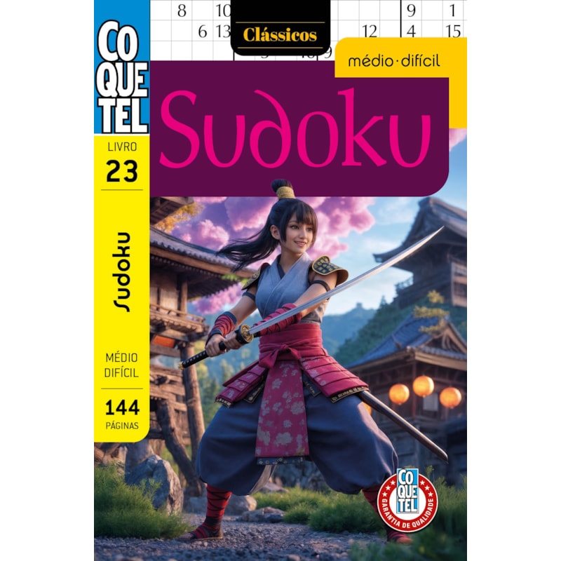 LIVRO COQUETEL SUDOKU MÉDIO-DIFÍCIL 23 S/P