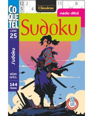LIVRO COQUETEL SUDOKU MÉDIO-DIFÍCIL 25