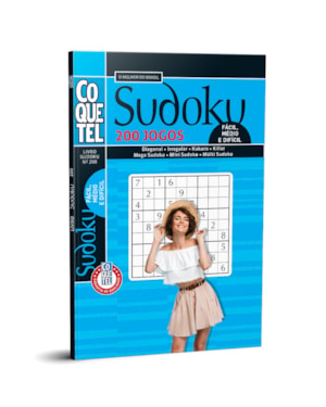 LIVRO COQUETEL SUDOKU NÍVEL MÉDIO ED 200