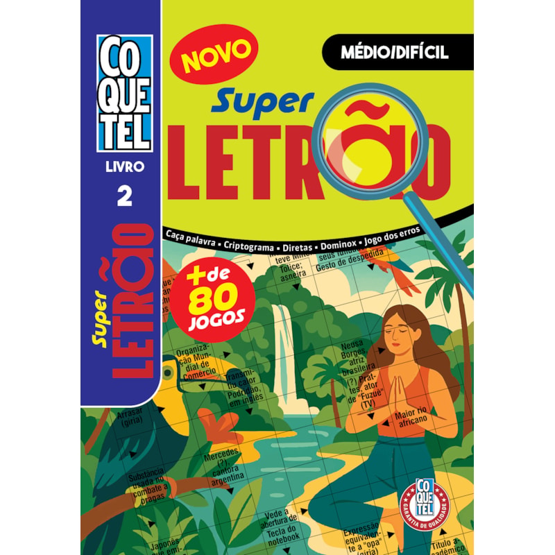LIVRO COQUETEL SUPER LETRÃO 2: NÍVEL MÉDIO E DIFÍCIL