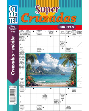 LIVRO COQUETEL SUPER PALAVRAS CRUZADAS DIRETAS 32 S/P: NÍVEL MÉDIO