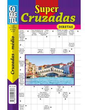LIVRO COQUETEL SUPER PALAVRAS CRUZADAS DIRETAS 33: NÍVEL MÉDIO