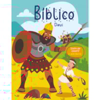 Livro de colorir com adesivos - Davi