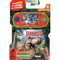 LIVRO DE COLORIR DINOSSAUROS + AQUA GAME