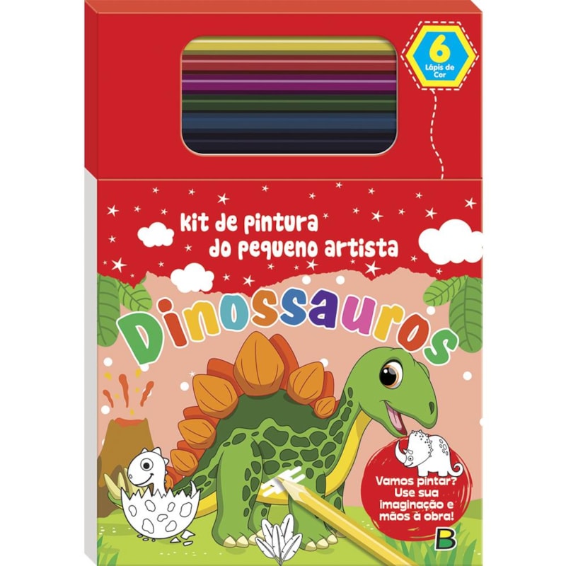 LIVRO DE PINTURA DO PEQUENO ARTISTA: DINOSSAUROS