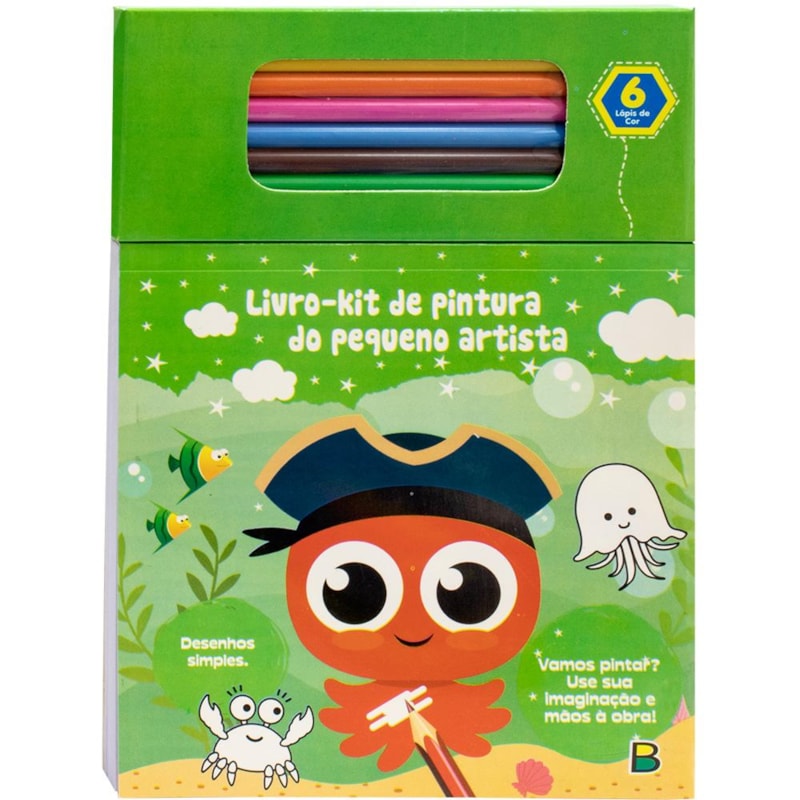 LIVRO DE PINTURA DO PEQUENO ARTISTA: VERDE