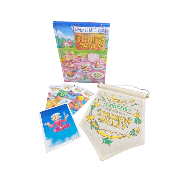 LIVRO DE RECEITAS OFICIAL DE STARDEW VALLEY - CAPA DURA (ACOMPANHA FLÂMULA)