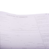 LIVRO DE REGISTRO CASAMENTO SEM ÍNDICE COM 200 FOLHAS 1200 TERMOS - 32X46