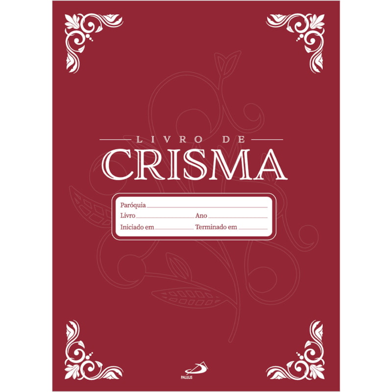 Livro de registro - Crisma