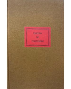 LIVRO DE REGISTRO DE VOLUNTARIOS COM INDICE 200 FOLHAS