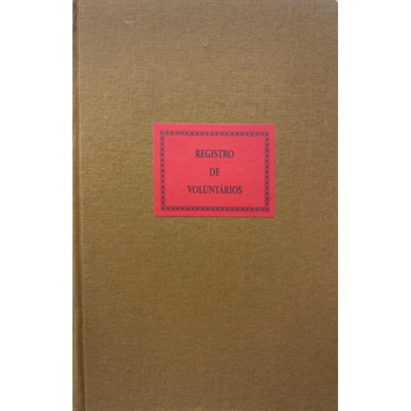 LIVRO DE REGISTRO DE VOLUNTARIOS COM INDICE 200 FOLHAS