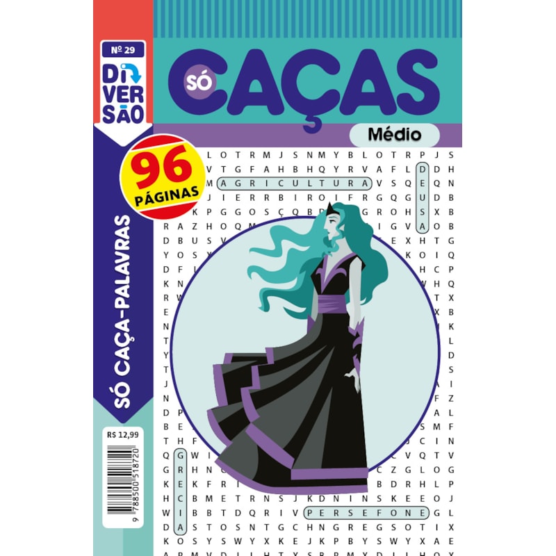 LIVRO DIVERSÃO SÓ CAÇA-PALAVRAS 29: NÍVEL MÉDIO
