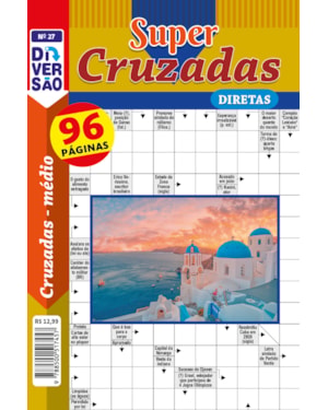 LIVRO DIVERSÃO SUPER PALAVRAS-CRUZADAS DIRETAS 27: NÍVEL MÉDIO
