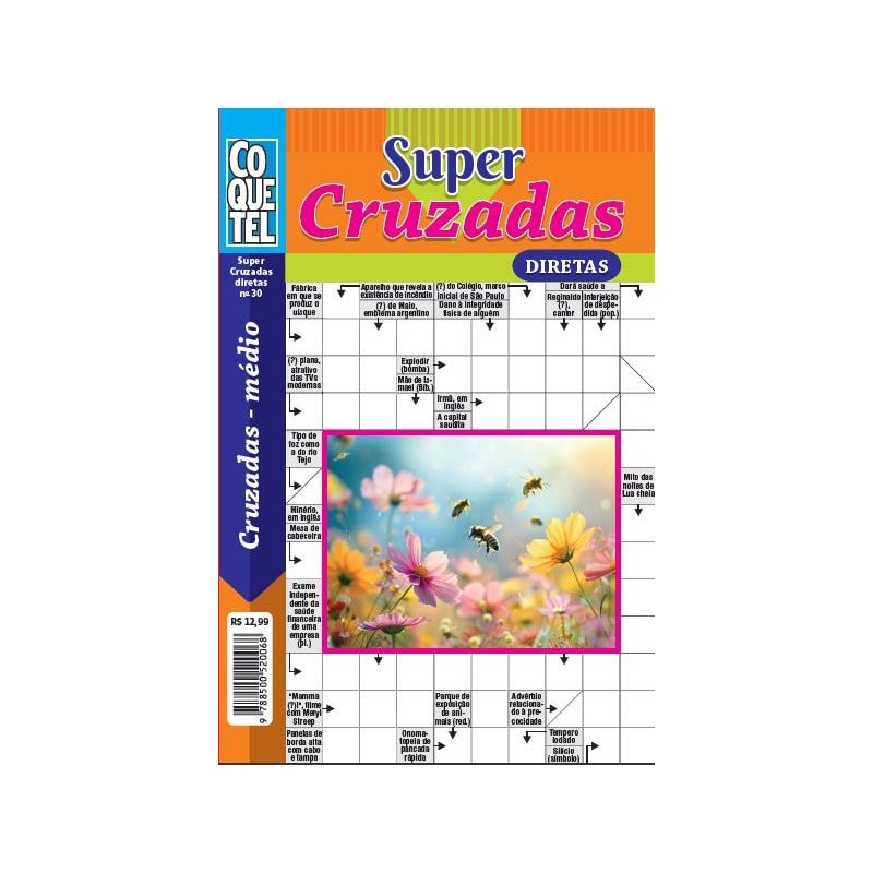 LIVRO DIVERSÃO SUPER PALAVRAS-CRUZADAS DIRETAS 30: NÍVEL MÉDIO