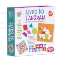 LIVRO DO TANGRAM COM PEÇAS DE MADEIRA