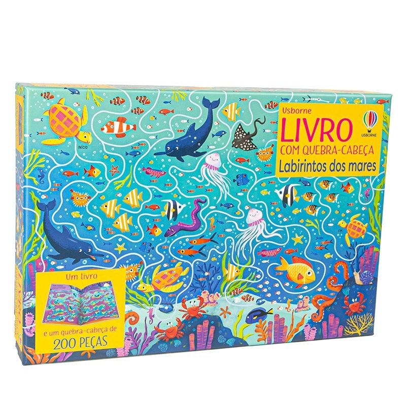 LIVRO E QUEBRA-CABEÇA - LABIRINTO DOS MARES