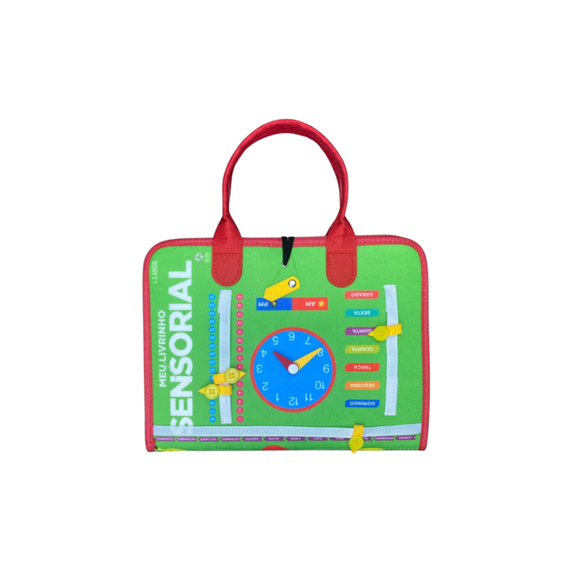 LIVRO EDUCATIVO MONTESSORI: MEU LIVRINHO SENSORIAL MALETA EDUCATIVA - HORAS