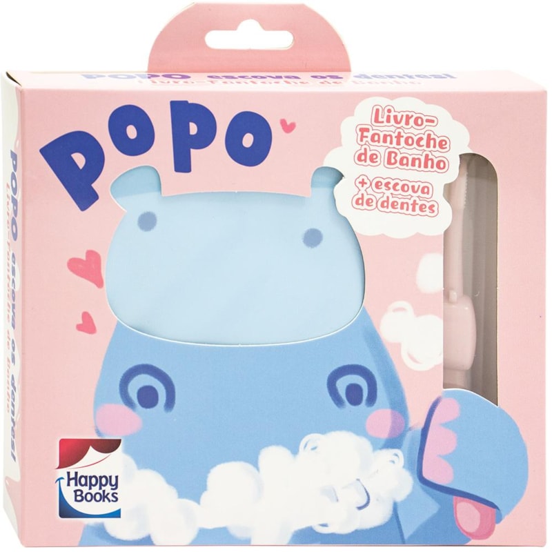 LIVRO-FANTOCHE DE BANHO: POPO ESCOVA OS DENTES! (ROSA)