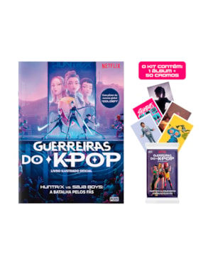 LIVRO ILUSTRADO OFICIAL GUERREIRAS DO KPOP + 10 ENVELOPES