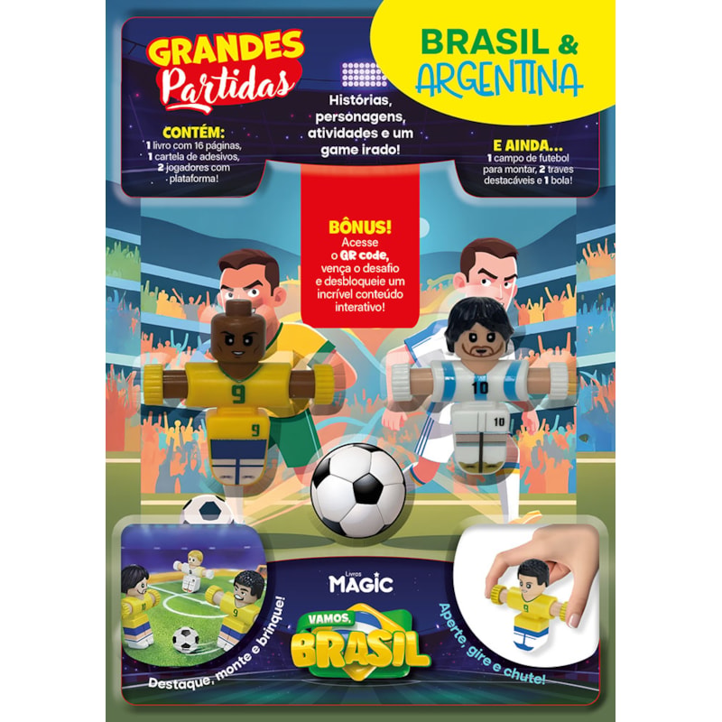 LIVRO INTERATIVO FUTEBOL BRASIL X ARGENTINA