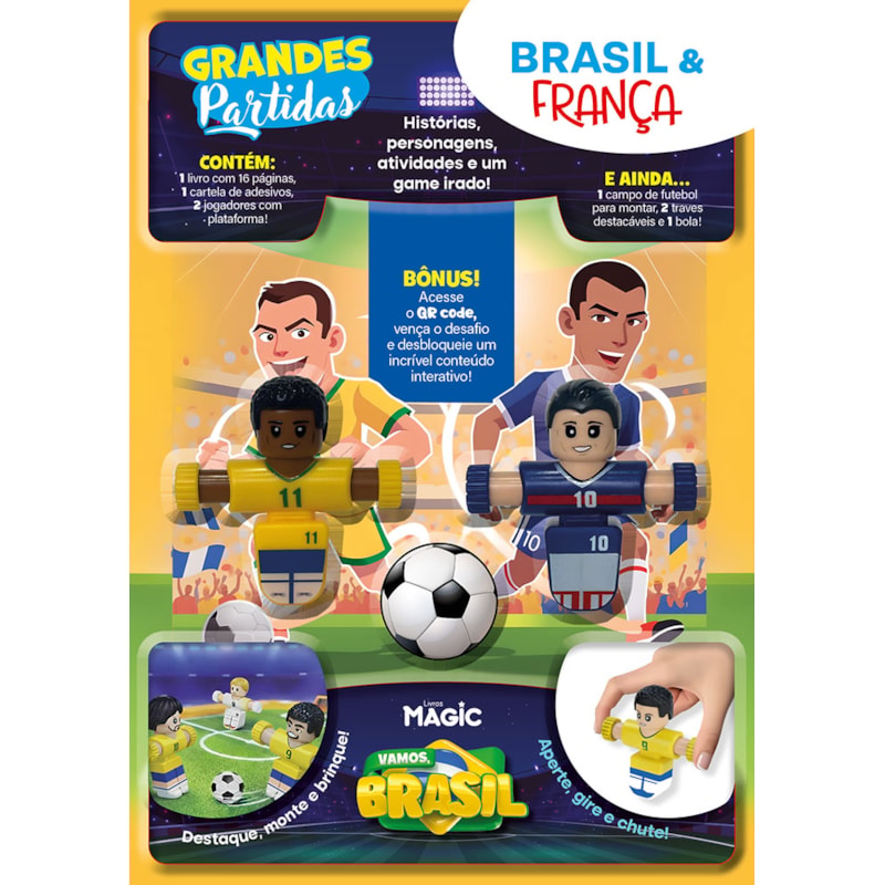 LIVRO INTERATIVO FUTEBOL BRASIL X FRANÇA