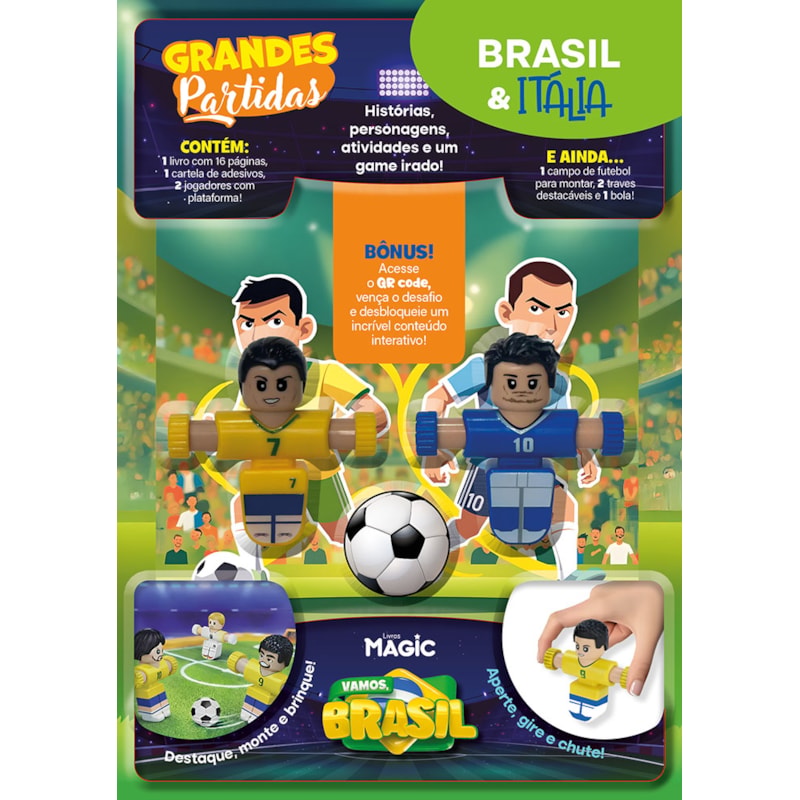 LIVRO INTERATIVO FUTEBOL BRASIL X ITÁLIA
