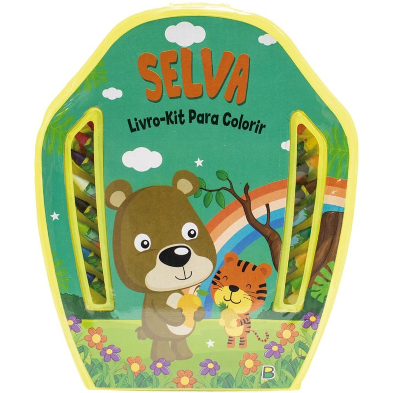 LIVRO-KIT PARA COLORIR: SELVA